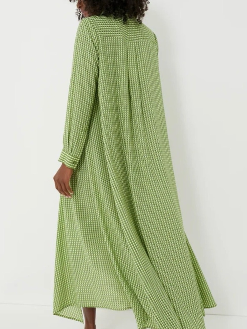 Tuckernuck Verdant Lucille Geo Basketweave Green Print Dress Women's Large - Picture 3 of 8
